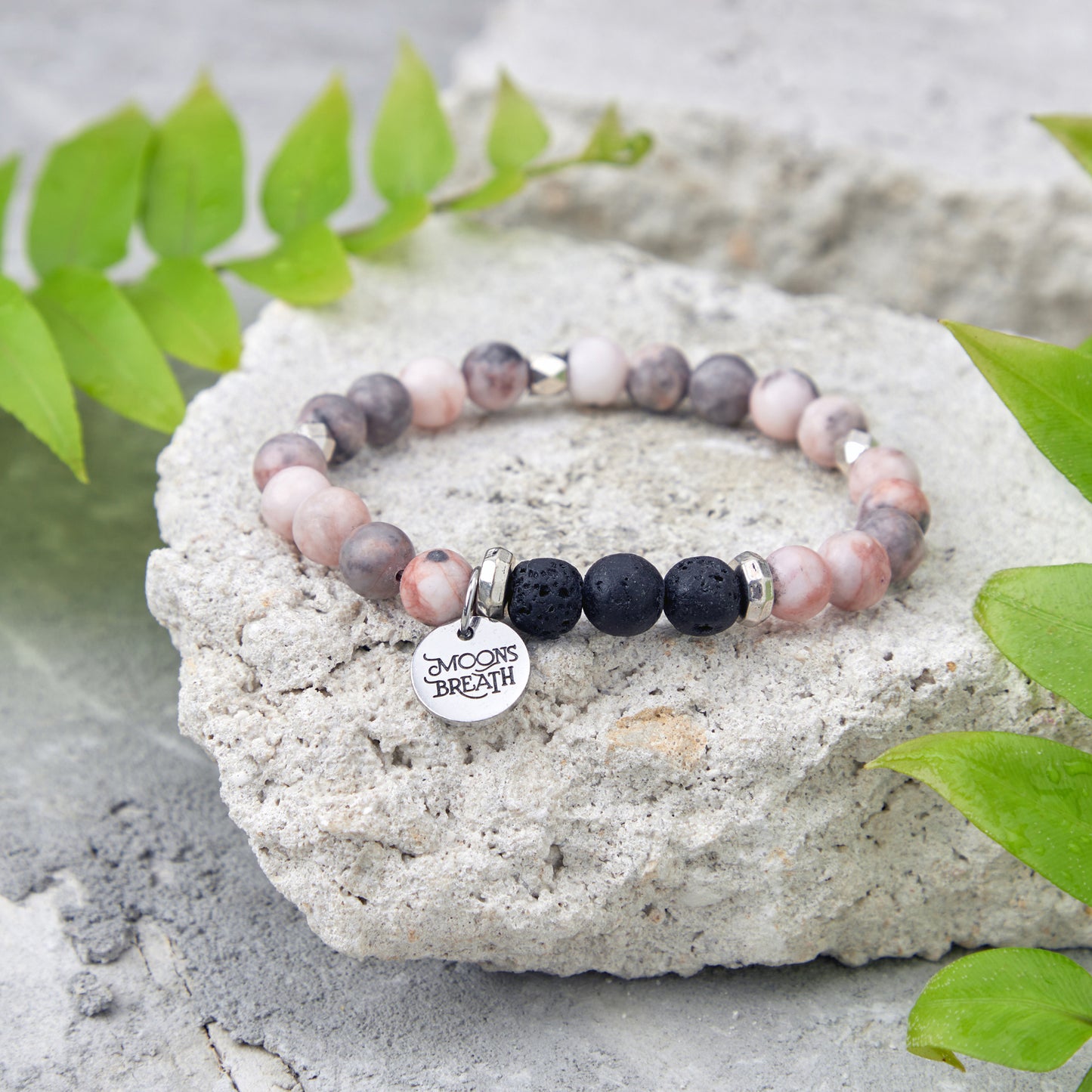 Zebra Jasper/Lava Rock (Yin & Yang)