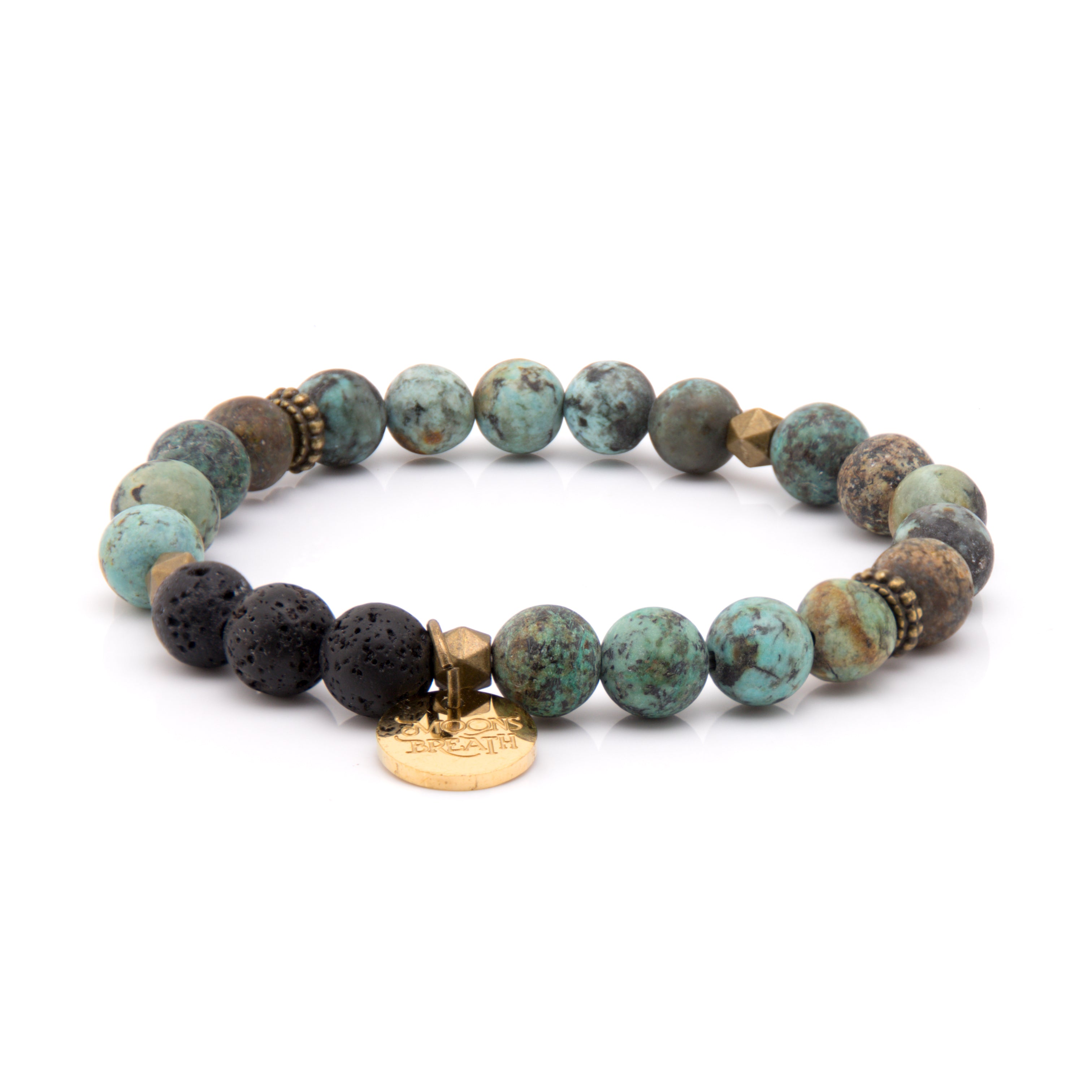 Soul UK Designs Blue African Turquoise & Hematite Triquetra Trinity Bracelet – Adjustable
