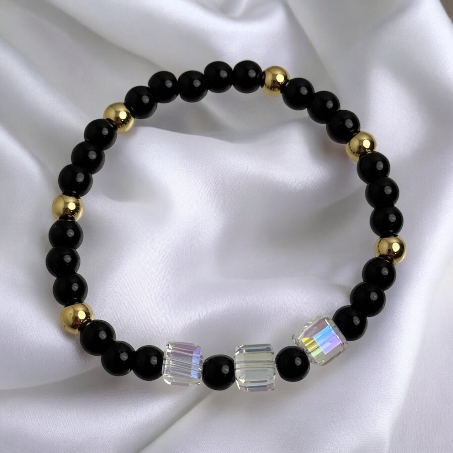 Black Agate Wrist Bracelet