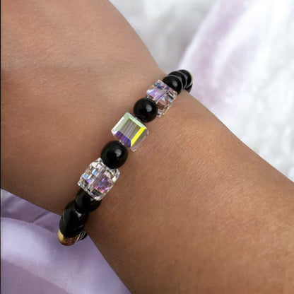 Black Agate Wrist Bracelet