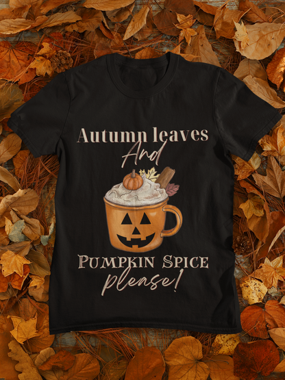 Soft Tee - Autumn Leaves And Pumpkin Spice Please